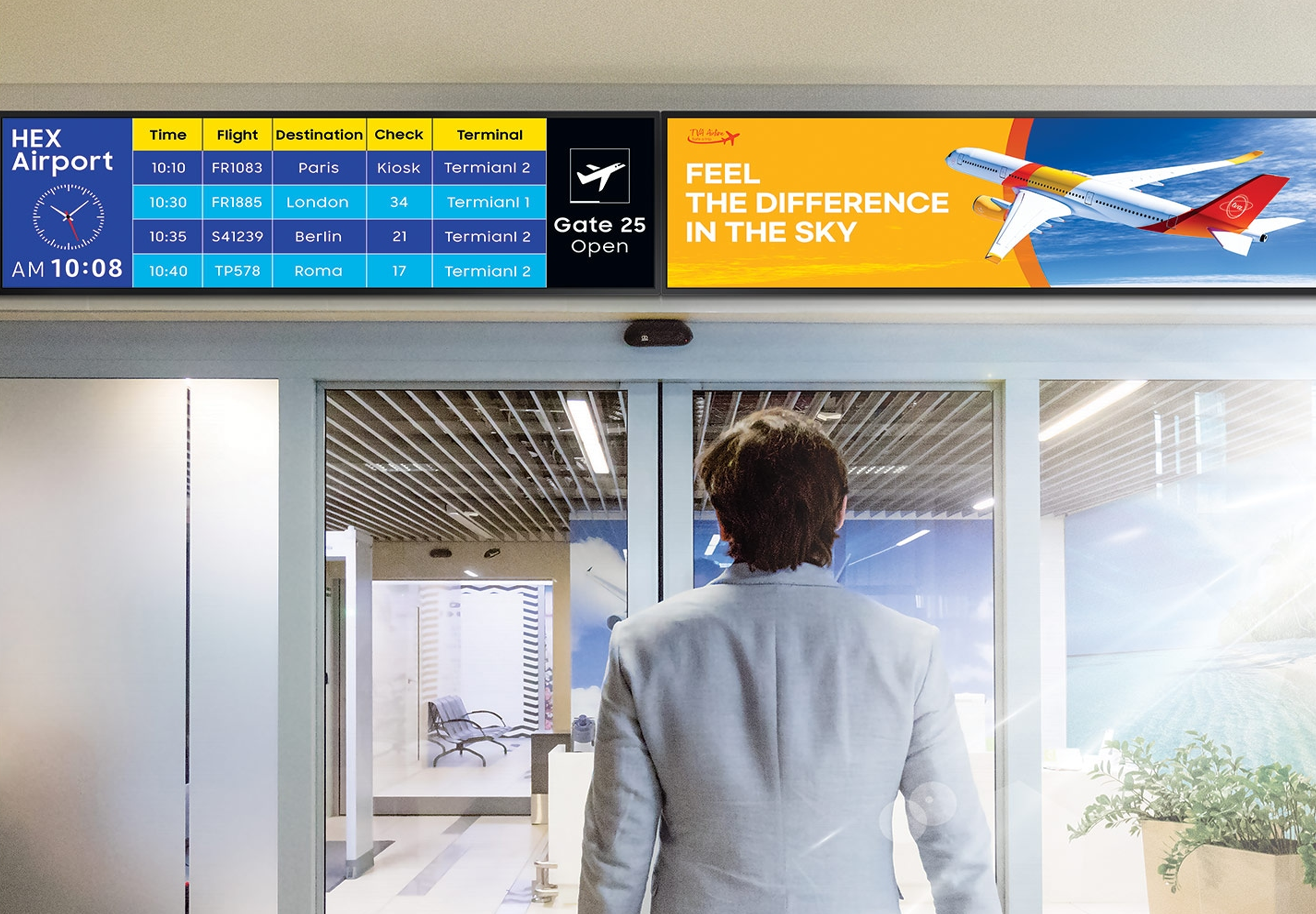 شاشات شريطية LCD داخلية: اللافتات الرقمية الذكية من حيث المساحة تُحدث ثورة في الأعمال الحديثة