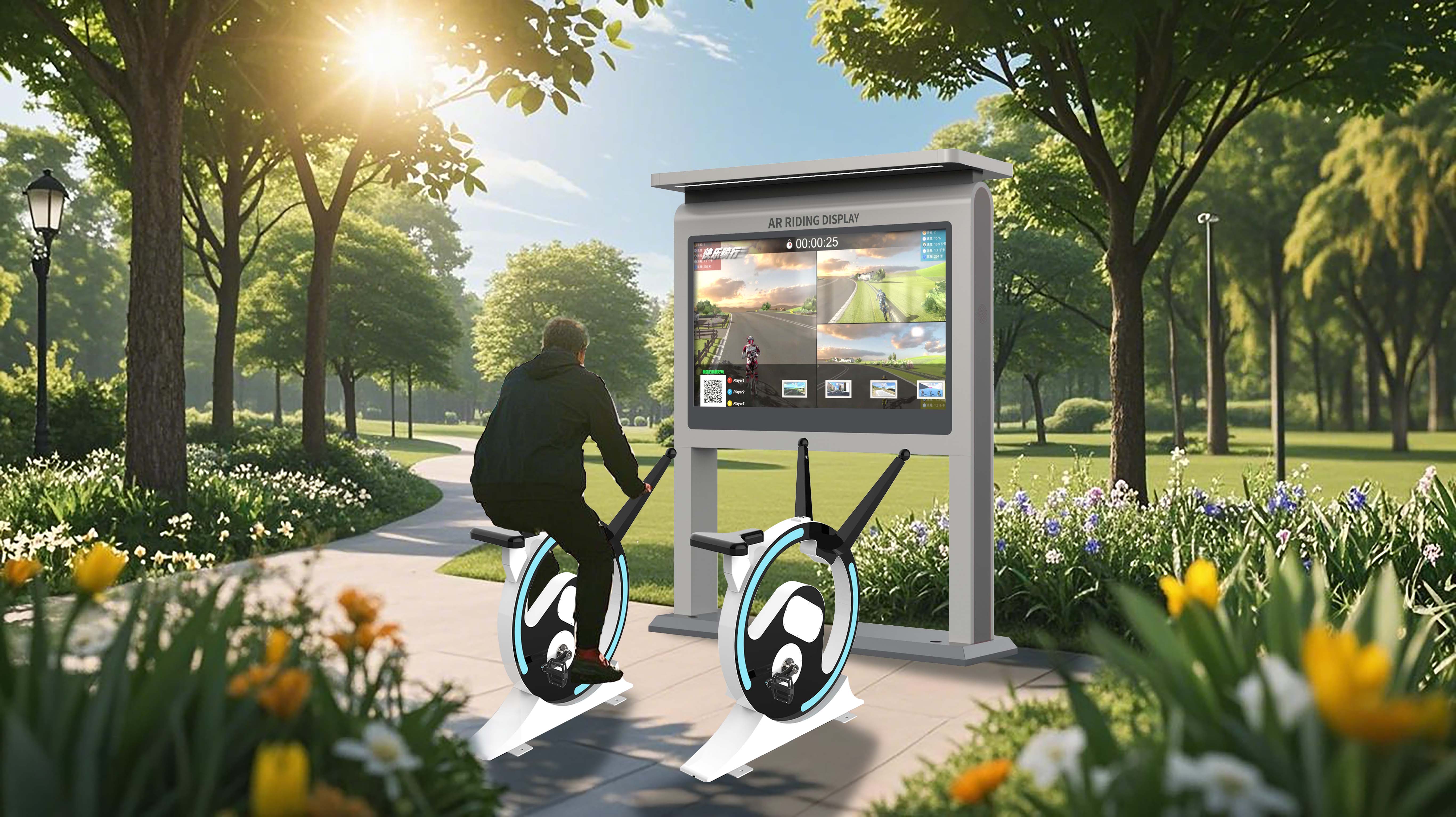 تعبت من التدريبات الممل؟ كيف يمكن لشاشة ركوب الدراجات AR إحداث ثورة في اللياقة والمرح؟